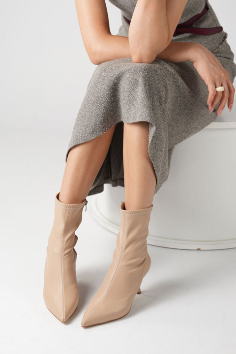 Kadın Topuklu Ayakkabı Kot Mavi Stiletto Konforlu Günlük Ve Özel Günler Için Rugan Vegan Deri