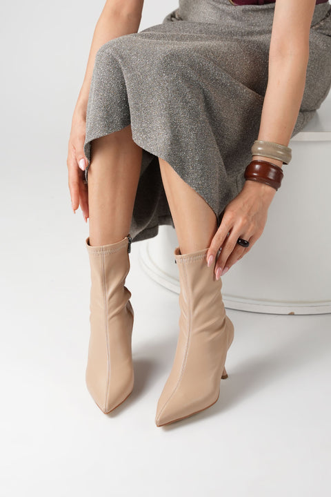 Kadın Topuklu Ayakkabı Kot Mavi Stiletto Konforlu Günlük Ve Özel Günler Için Rugan Vegan Deri