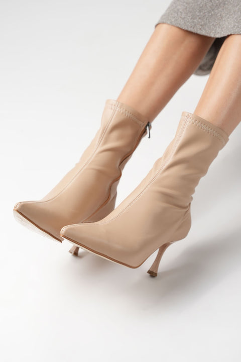 Kadın Topuklu Ayakkabı Kot Mavi Stiletto Konforlu Günlük Ve Özel Günler Için Rugan Vegan Deri