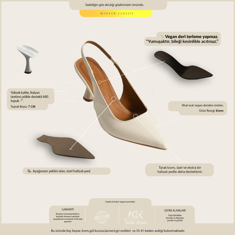 Krem Mat Sivri Burun Açık Yan Bantlı İnce Topuklu Kadın Stiletto Abiye Ayakkabı