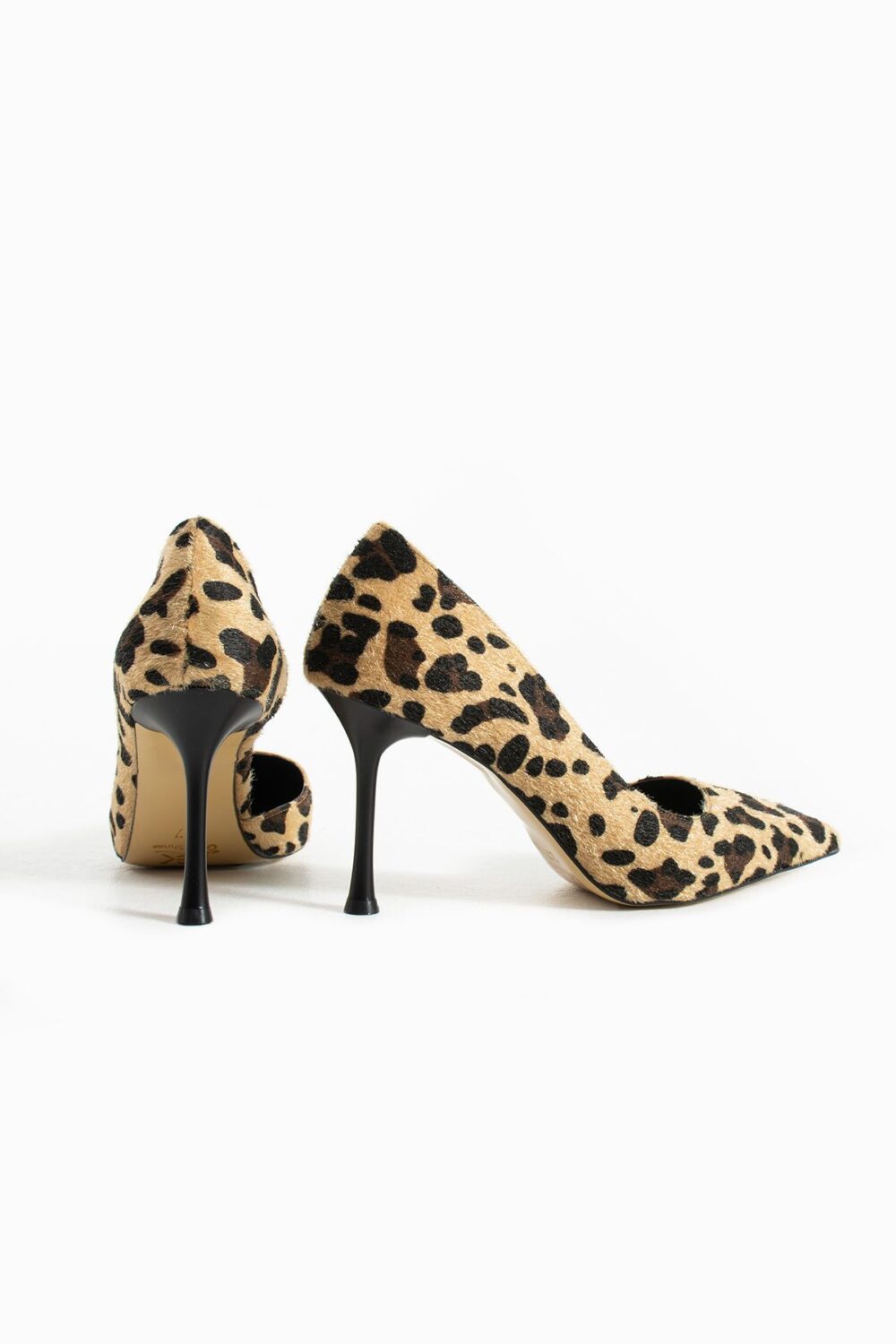 Leopar Desenli Tay Tüyü Stiletto – İnce Topuklu Sivri Burun Şık Kadın Ayakkabı - Görsel 5