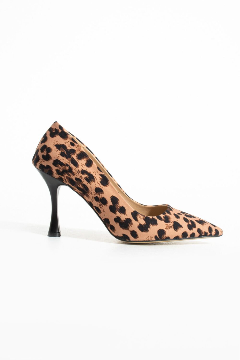 Leopar Desenli Vegan Deri Stiletto – 9cm İnce Topuklu Sivri Burun Şık ve Rahat Kadın Ayakkabı - Görsel 5