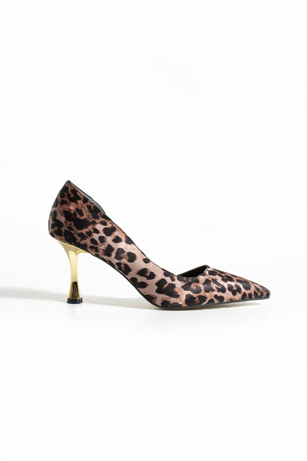 Leopar Desenli Gold Detaylı Stiletto – 7cm Topuklu Sivri Burun Şık, Zarif ve Rahat Kadın Ayakkabı - Görsel 4