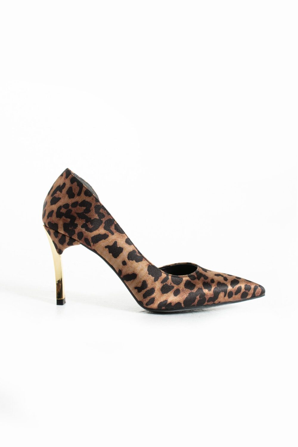 Leopar Desenli 9 cm Altın Topuklu Vegan Deri Stiletto – Iddialı ve Şık Kadın Ayakkabı - Görsel 5