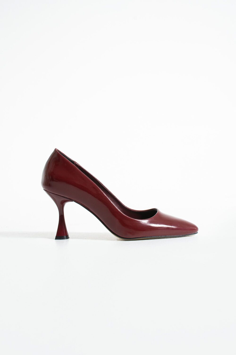 Bordo Rugan Vegan Deri Stiletto – 7cm İnce Topuklu Hafızalı Pedli Sivri Burun Günlük, Ofis ve Abiye Kadın Ayakkabı - Görsel 5