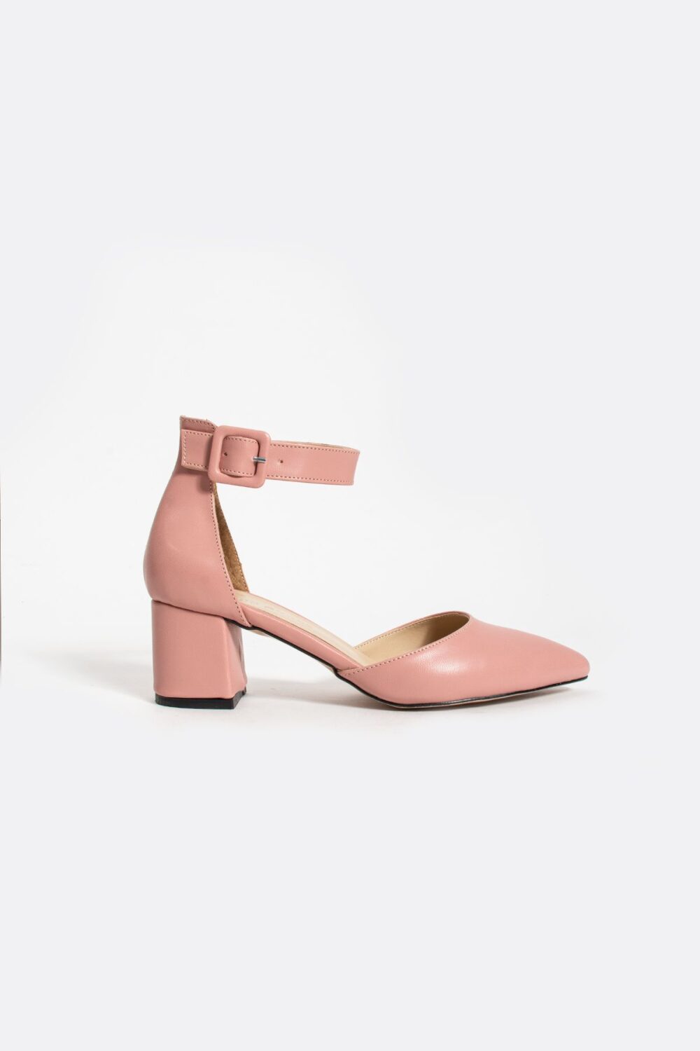 Gül Kurusu Topuklu Abiye Kadın Ayakkabı – 5.5 cm Kalın Topuklu, Zarif ve Şık Stiletto Model, Gelinlik & Özel Gün Kombinlerine Uygun - Görsel 3