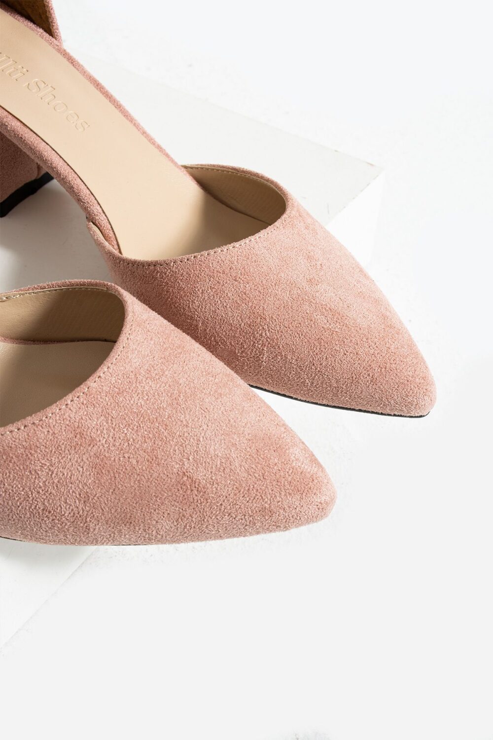 Gül Kurusu Süet Topuklu Abiye Kadın Ayakkabı – 5.5 cm Kalın Topuklu, Şık ve Zarif Stiletto Model, Gelinlik ve Özel Gün Uyumlu - Görsel 6