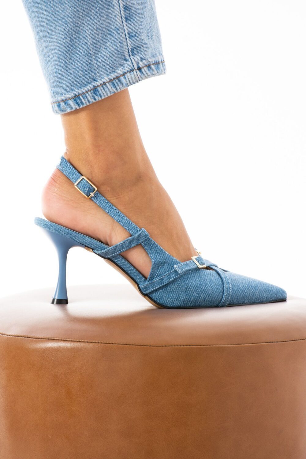 Kadın Topuklu Ayakkabı Abiye Ayakkabı Jeans Stiletto Vegan Deri Rugan - Günlük Ve Özel Gün - Görsel 7
