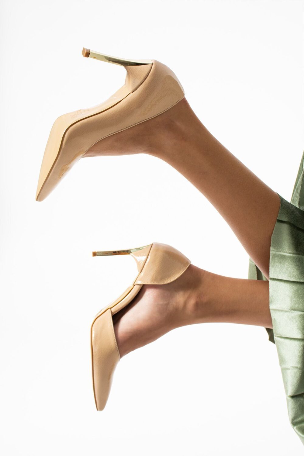 Bej 9 cm İnce Topuklu Vegan Deri Stiletto – Günlük ve Özel Günler İçin Şık Kadın Ayakkabı - Görsel 6