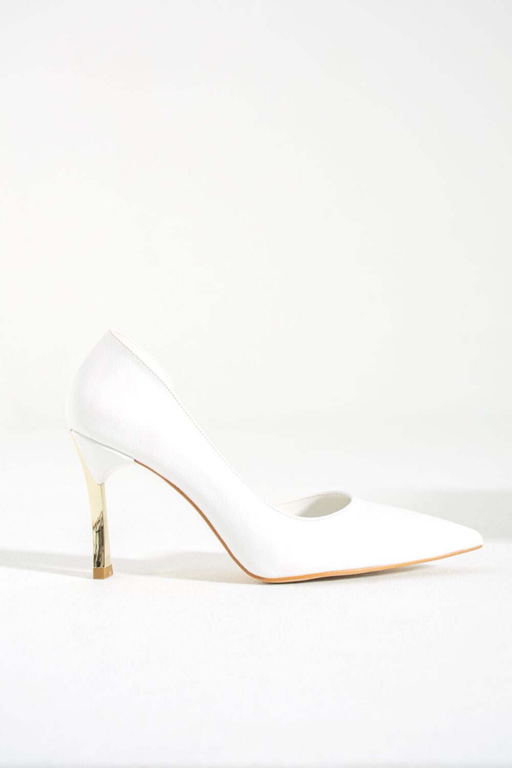 Beyaz 9 cm İnce Topuklu Vegan Deri Stiletto – Günlük ve Özel Günler İçin Kadın Ayakkabı - Görsel 7