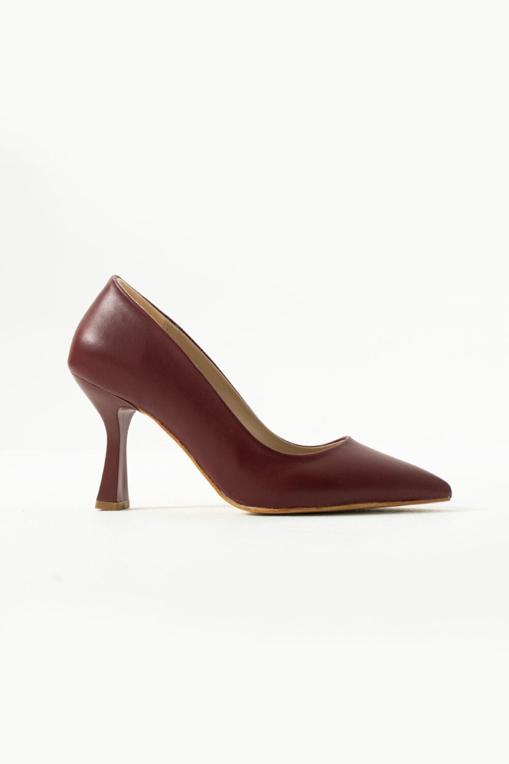 Bordo Mat Stiletto – Konforlu Vegan Deri Topuklu Kadın Ayakkabı | Günlük ve Özel Gün Kullanımına Uygun Şık Model - Görsel 6