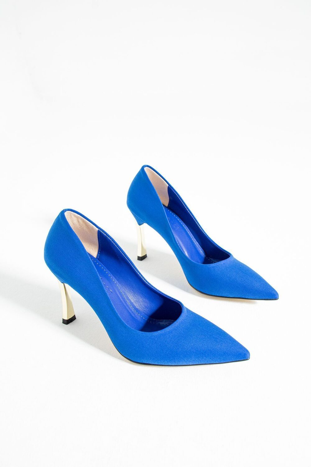 Stiletto Lacivert Kadın Topuklu Ayakkabı Konforlu Vegan Deri Günlük Ve Özel Gün - Görsel 6