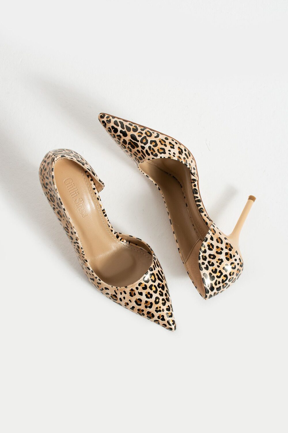 Leopar Desenli Bej Rugan Stiletto – 9cm İnce Topuklu Sivri Burun Şık ve Rahat Kadın Ayakkabı - Görsel 2