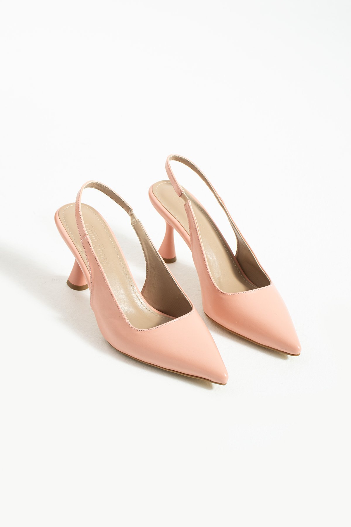 Pudra Mat Sivri Burun İnce Topuklu Açık Yan Bantlı Stiletto – Abiye Ve Özel Gün Şıklığı İçin Zarif Kadın Topuklu Ayakkabı - Görsel 7